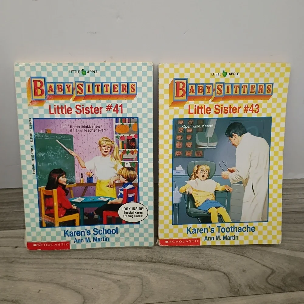 Baby-Sitters Little Sister Karen's School 41 & Karen's Toothache 43 2 Book Lot